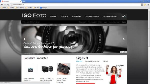ISOFOTOALMERE's tweet photo. ISO Foto heeft zijn nieuwe website online gezet. WebShop en info over fotografie. http://t.co/olqtl8X1io http://t.co/xeGZ4XTUpW