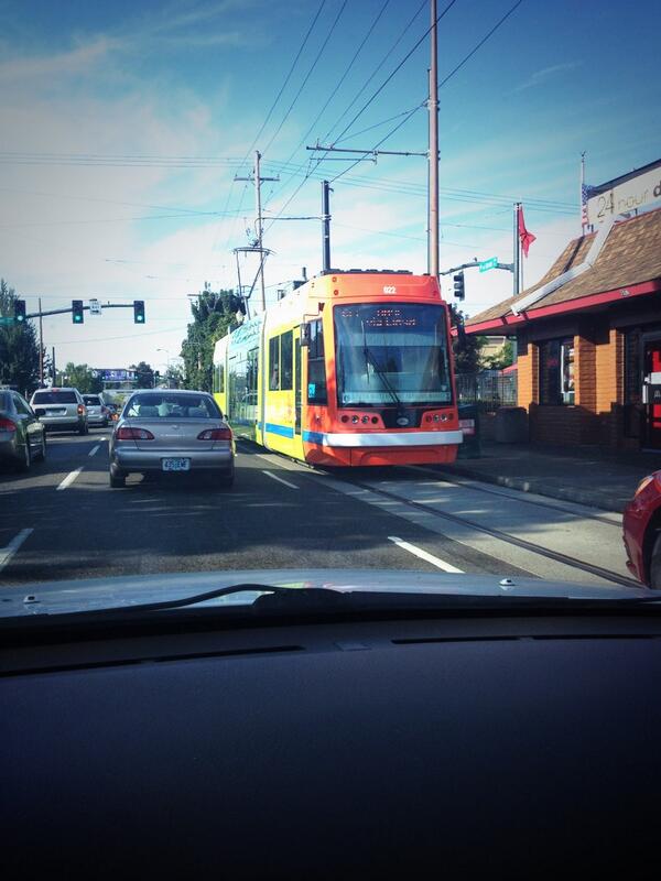 So fun to see one of our four cars serving passengers on my commute home!