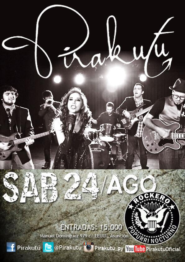 rockeropy's tweet image. Se viene @Pirakutu los esperamos este sábado!