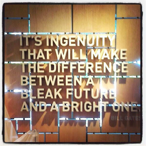 Ryanintheus's tweet photo. Like this #quote at the @GatesVC. #LetsImpact http://t.co/eTwfPrr7PE