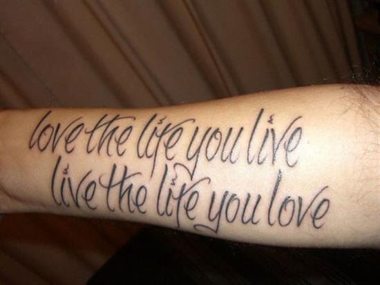Top 89+ about live the life you love tattoo latest .vn