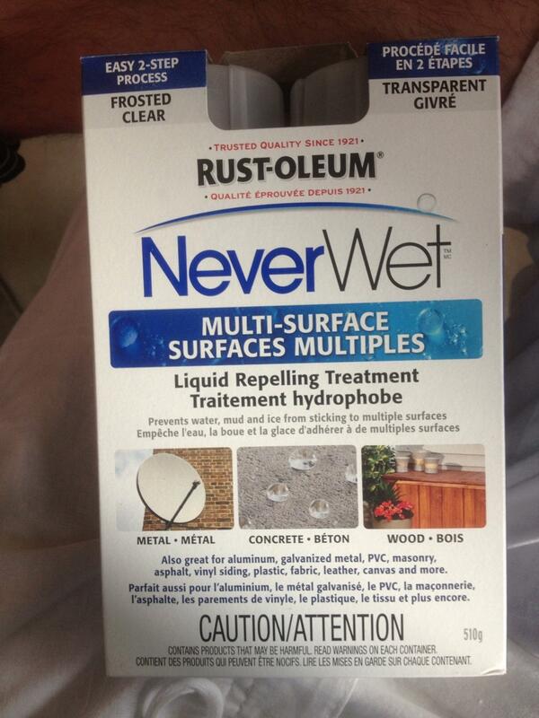 Picked this up. Anyone tried it and can offer some feedback?? #neverwet #rustoleumpaint