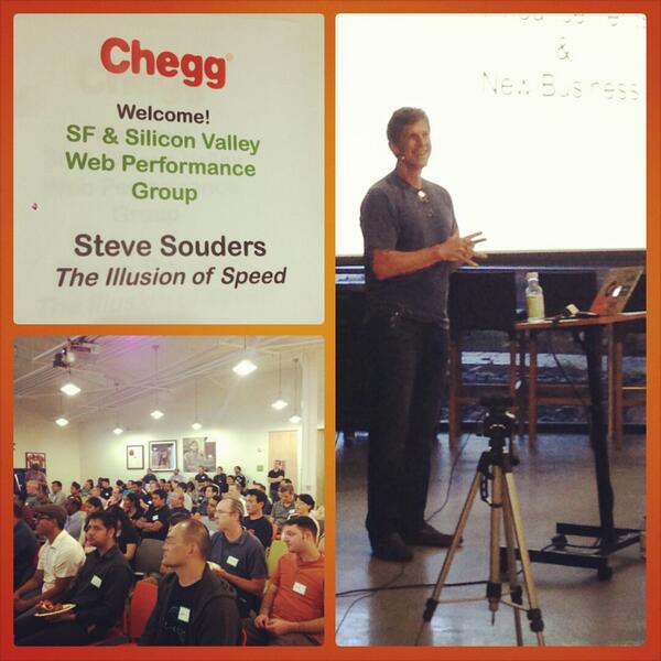 We #geekout with Steve Sounders, host of tonight's SF &amp; Silicon Valley Web Performance meet up. Great discussion!