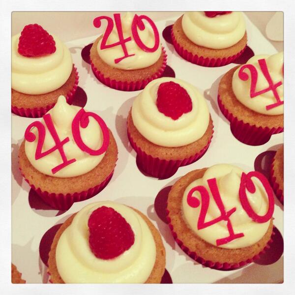 #40thbirthday #Cupcakes #lemon #raspberry #Yummy