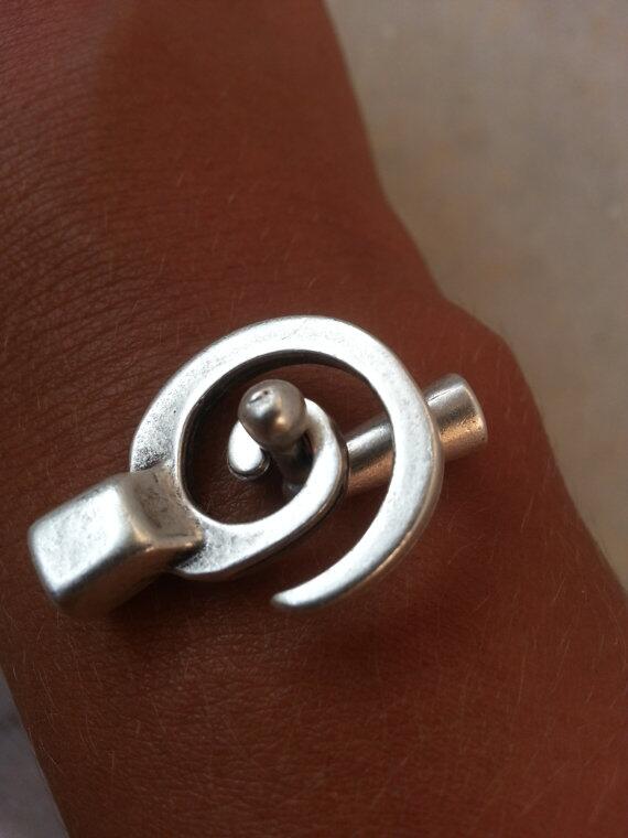 Silverpark2's tweet image. 2 sets silver spiral bracelet clasp swirl clasp for cords / clasp for leather and cords @Etsy