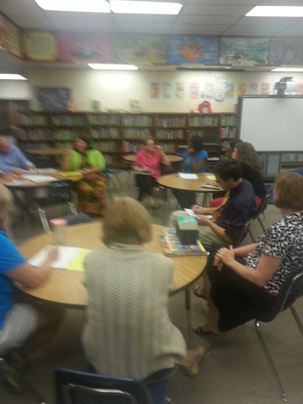 One of our vertical writing teams hard at work--GREAT DISCUSSIONS!! #ncssbethebest