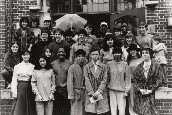 Harvard's tweet photo. Excited for freshman #HarvardMoveIn? So were these new Greenough Hall residents in 1987. #Harvard2017 #tbt http://t.co/4E0psef41b