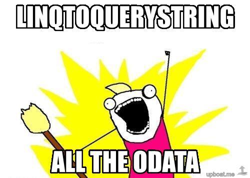 beyond_code's tweet image. New logo courtesy of @davepermen... #linqtoquerystring #odata