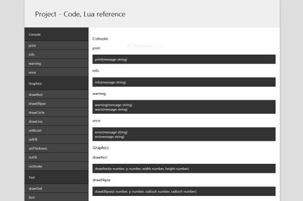 AleksandarDev's tweet image. Lua reference for #ProjectCode - this will be available in-app and on #WP8 devices on launch in oct.