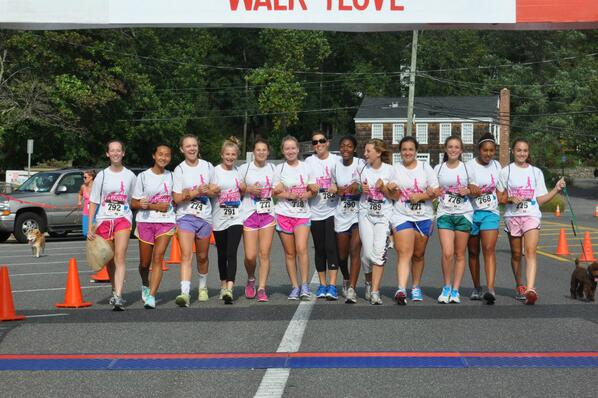 4LoveProject's tweet image. These girls know how to finish together! #tbt #PediatricCancer #5years4love #walk4love