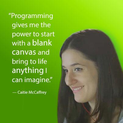 Azure's tweet image. Meet @CaitieM20, she is changing the world through code via #Halo. See other #AzureDevs - msft.it/6018wyAM