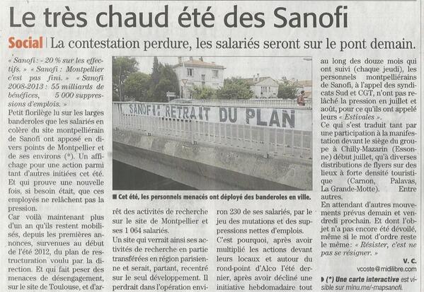 AntiSanofric's tweet image. Le très chaud été des #Sanofi #Montpellier