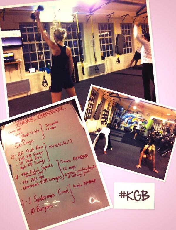 saratundi's tweet image. Absolutely tearing it up tonight at @your_gym. These ladies won't regret this workout at all. #KGB #burpeehell