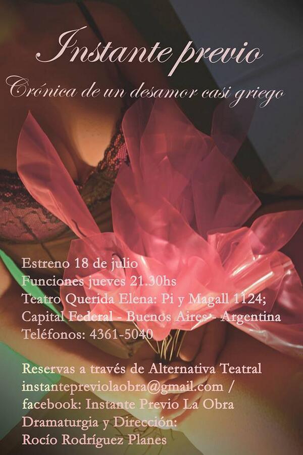 catafmoujan's tweet photo. @ActoresArg Si tienen ganas de ir al teatro no se pierdan "Instante Previo" HOY 21:30 en el teatro Querida Helena! http://t.co/xQkDdDEmH1