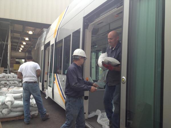 Sandbags and streetcars go hand-in-hand, especially when it comes to testing! #finaltestinginprogress