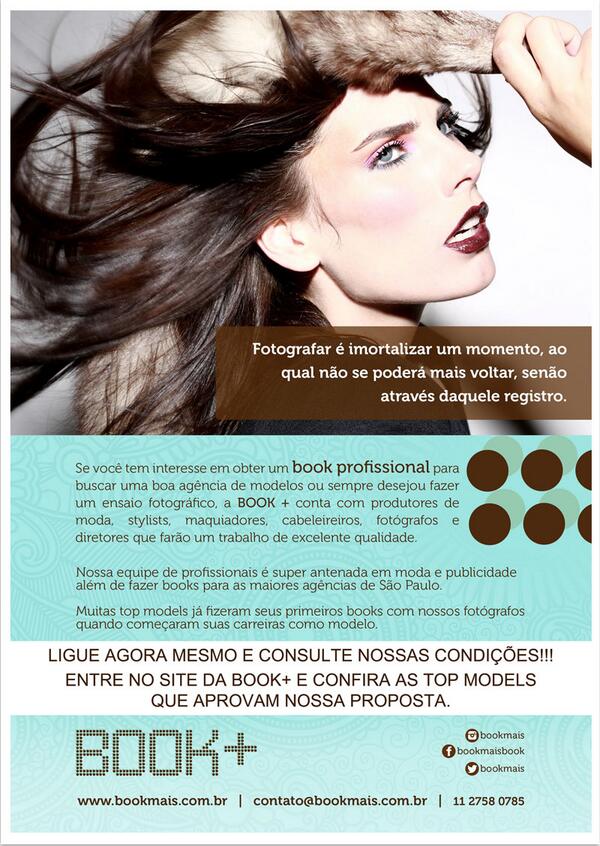 Bookmais's tweet photo. #modelo #models #model #topmodel #casting #book #fashion #photo #ensaio #fotografo #bookmais #beautiful #promocao http://t.co/eOb1rc5xFb