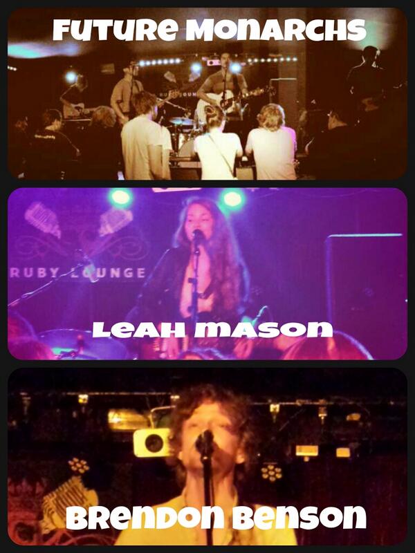 jadecrowden's tweet photo. @FutureMonarchs @leahmasonmusic @_BrendanBenson @TheRubyLounge thanks for having us. Fab night :) http://t.co/JcfvNNbafS