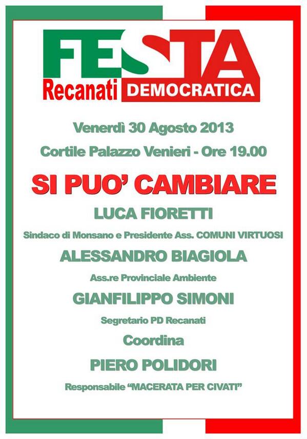 PdRecanati's tweet photo. http://t.co/UAxUJ09sgV