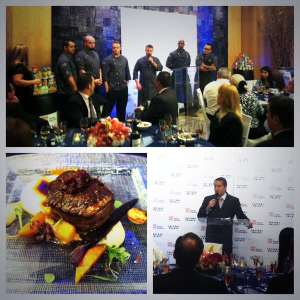 CaesarsPalace's tweet photo. A great #LVRW2013 kick-off dinner & #bacchanalbuffet's 1st birthday celebration w/@threesquareLV! #helpoutdineoutlv http://t.co/IMYX4vstJK