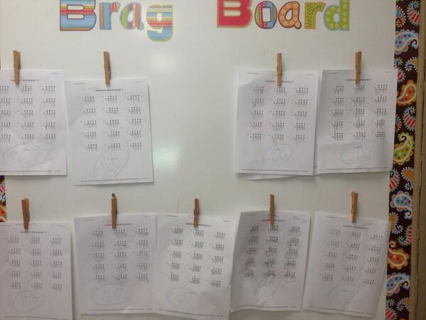 HES_kkoch's tweet photo. In case you can't read these... They all say 100!!! So proud of my sweet kids. They never cease to amaze me http://t.co/snsEDZbAHU