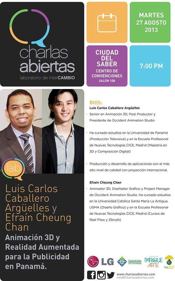 Estaremos en <a href="/CharlaAbierta/">Charlas Abiertas</a> hablando de animacion 3D, como se hace y la proyección del estudio internacionalmente.