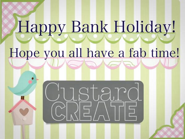 CustardCreate's tweet photo. Happy bank holiday y'all! Hope it's full of fun and frolics for ya! #custardlove #timeforatipple #noworkonmonday http://t.co/wDK8DbuXiP