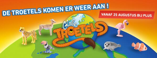 Ze komen er weer aan, vanaf maandag 25 augustus 2013 Globe Troetels spaar ze alle 25!