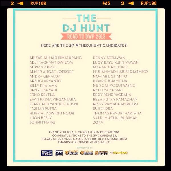 Cucok bgt! Lanjuut <a href="/beebilly/">Billy Pratama</a> RT <a href="/DanceSignal/">DanceSignal™</a>: Congratz n BestLuck on da next level! <a href="/ismayalive/">ISMAYA LIVE</a> #TOP30 #DJHUNT #DWP13