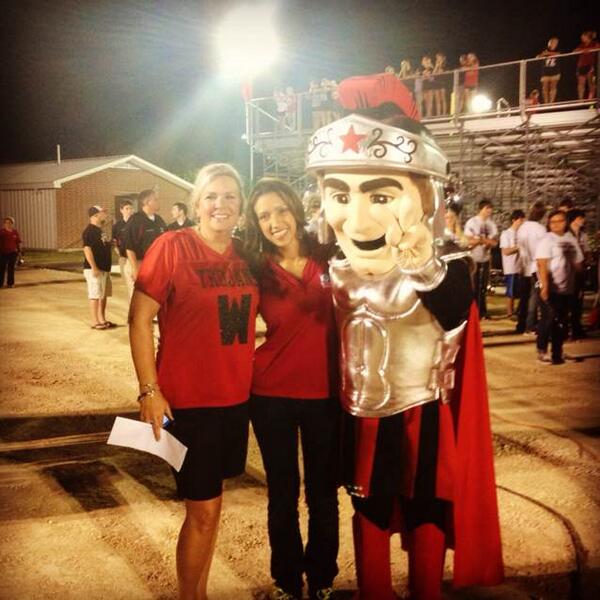 kwtx's tweet photo. Take a look at the new Trojan mascot at West #spiritweek13 http://t.co/2O2jI1h9iw