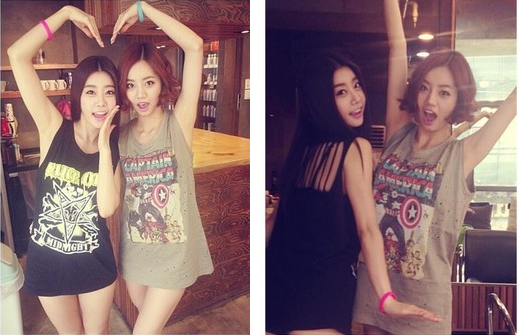 [ข่าว] ในรูปภาพโซจินและฮเยริสร้างหัวใจด้วยแขนของพวกเธอ เผยให้เห็นกำไลสำหรับการบริจาคบนข้อมือของพวกเธอ -จบ-