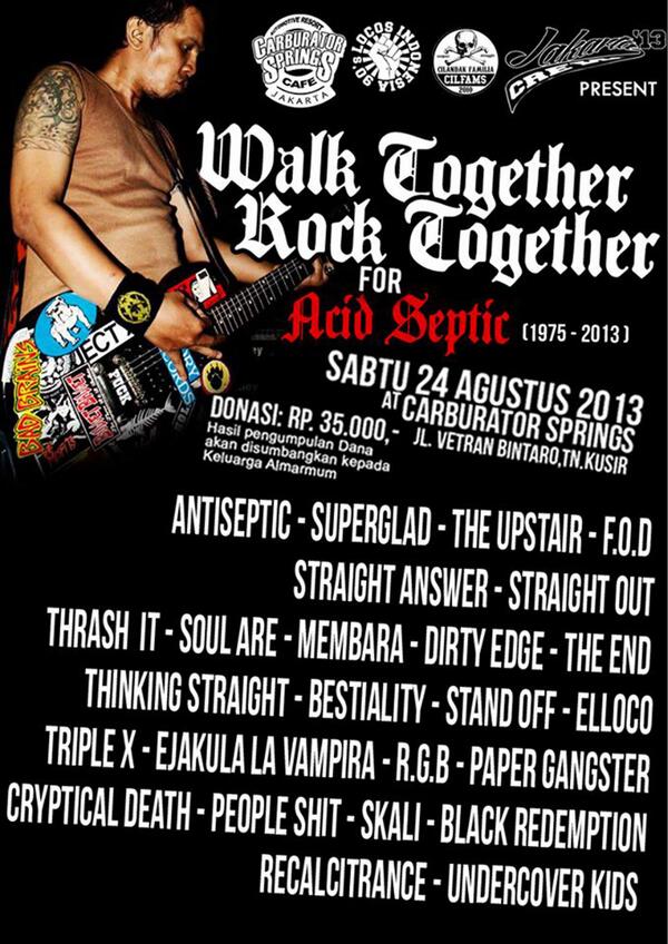 Icik icik Joos! Semuanya harus datang.Mengenang Acid Antiseptic banyak temen kami yang bergabung disana.