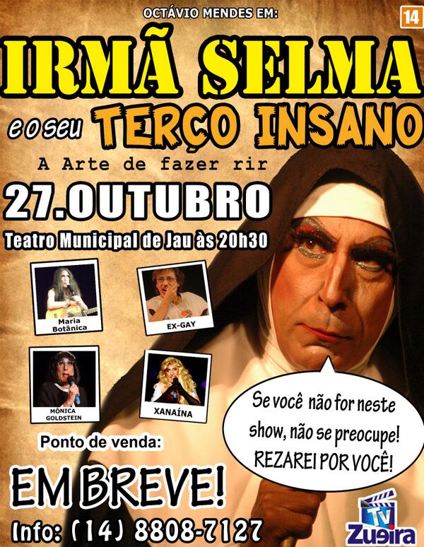 tvzueira's tweet photo. ALÔ GALERA DE #JAU! @IrmaSelmashow está chegando! Compartilhe com os amigos e aguardem informações. http://t.co/k4ySDBtalh