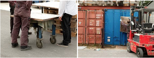 CATMNEWYORK's tweet photo. #glimpse of @dirkjanssens new works in bronze
forklift needed to move them around. #solidbronze #amazingart http://t.co/riKJl2Yufv