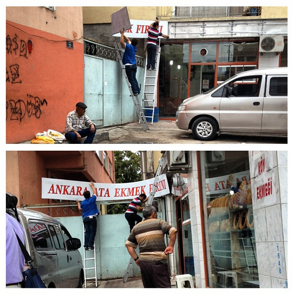 Eskişehir'de Ali İsmail Korkmaz'ın katillerinin fırını tabela değiştirdi. Yeni ismi, ''Ankara Ata Ekmek Fırını''