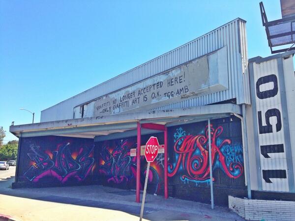 SignifyingLA's tweet image. Graffiti No Longer Accepted Here: Graffiti, 1150 South La Brea Avenue, Mid-City      tmblr.co/Z1nTwqt47FJ4