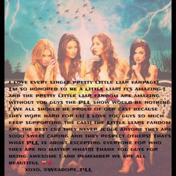 AmandaLove0116's tweet image. This is for you guys #PLLFans #LittleLiars ❤💗 
💋 -🅰
