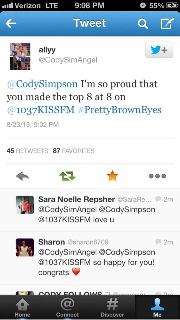 SaraRepsher's tweet image. @CodySimpson @laurpurs @Haley_vdB  u know its bad when this makes me feel accomplished #firstreply