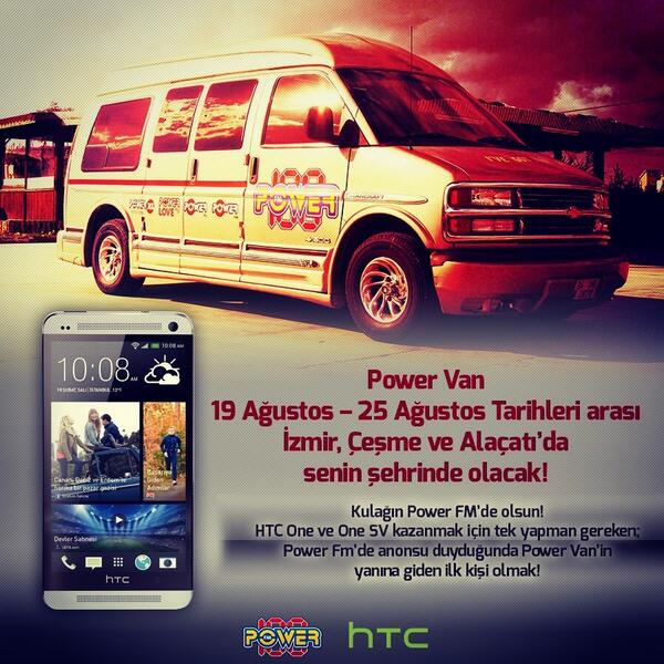 powerfm_100's tweet photo. Power Van bugün 12.00-17.00 saatleri arasında Çeşme ve Alaçatı'da! #poweronroad #powervan #powerteam http://t.co/hxNt8oSH75