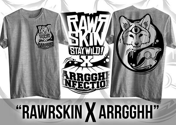 READY!!! First collab tees "<a href="/RAWRSKINcloth/">RAWRSKIN STAY WILD!</a> X <a href="/ARGH_IC/">ARRGGHH INFECTION.CO</a>" | SIZE: M,L | IDR:90k | CP: 089607557902/PIN: 324A2304