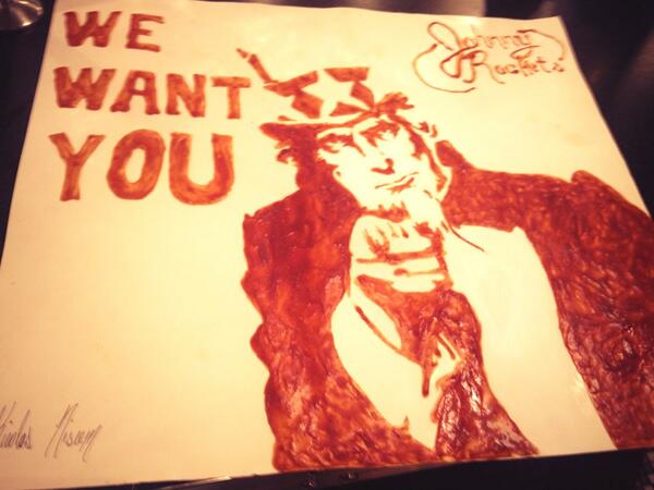 JonWik5's tweet image. Go to @JohnnyRockets in Hoboken and see Krow, incredible work my man! Didn't know ketchup could do that..#talent