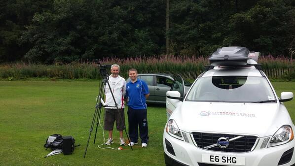 Webcamslive's tweet photo. Our LIVE Cricket Stream from @GlenrothesCC today!! Here are the Live Commentary team!! http://t.co/bH6emNez2p
