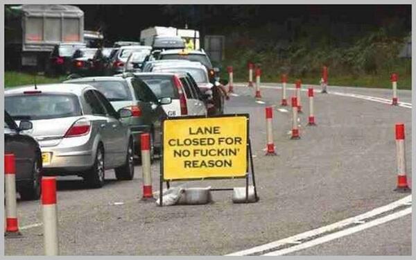 FailSign's tweet image. Lane Closed