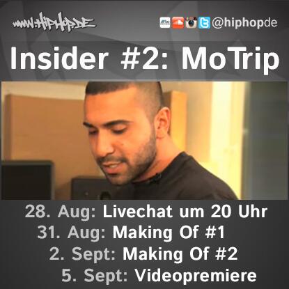 Hiphopde's tweet image. [eun] INSIDER #2 mit #MoTrip! Nicht verpassen, Mittwoch, 20 Uhr geht's los mit dem Livechat @OfficialMoTrip