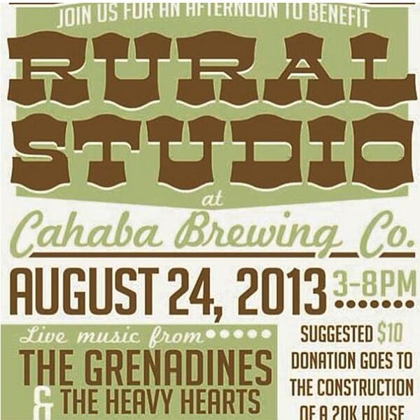 carrie_ruth's tweet photo. Today! Fundraiser for @RuralStudio at @CahabaBrewing 3-8. Skeeball, music, &amp; good fellowship. Let's build a house! http://t.co/k5JQdLvQhU