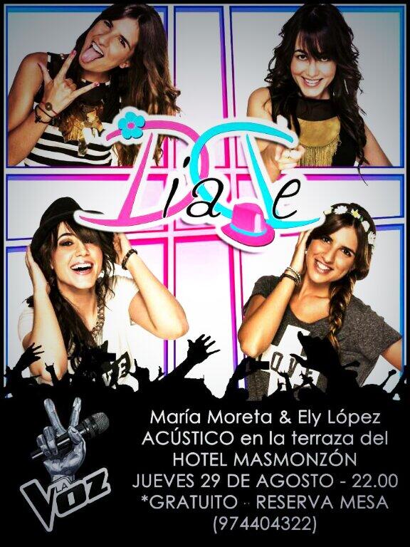 Elylopezfans's tweet photo. @Diade_official en @HotelMasMonzon el dia 29!! No podeis faltar!! http://t.co/uGYY9kUOjd
