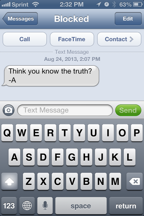 JM_LeBlanc's tweet photo. Thrilled that the @ABCFpll texts from -A no longer have the disclaimer. So legit. #pll #plladdict http://t.co/EtXkH9s4Jv
