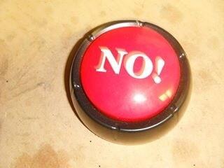 Our NO buttons are back in stock!