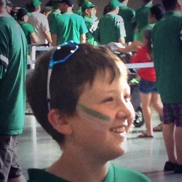 ldkaufmann's tweet image. #tenyearold is ready to cheer on the Riders.