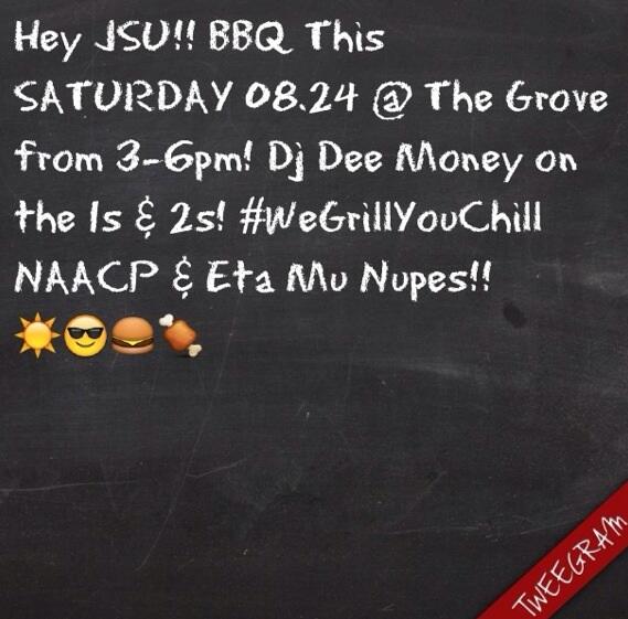 JaxSu_NAACP's tweet photo. BBQ TODAY. GROVE. http://t.co/viuX1UODI0