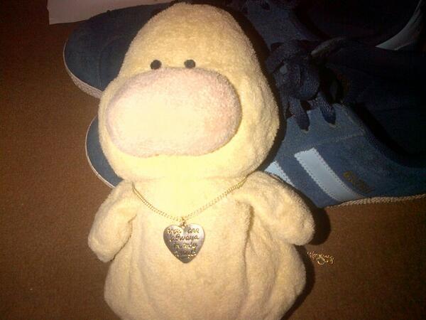 A *HUGE* thank you to @Glitters8211 for my gorgeous necklace!! As modelled here by Puddles. I love it :-D :-D xx